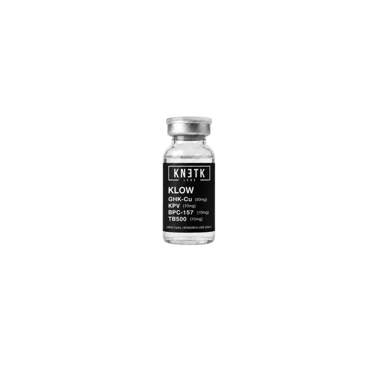 KNETK LABS KLOW vial on white background